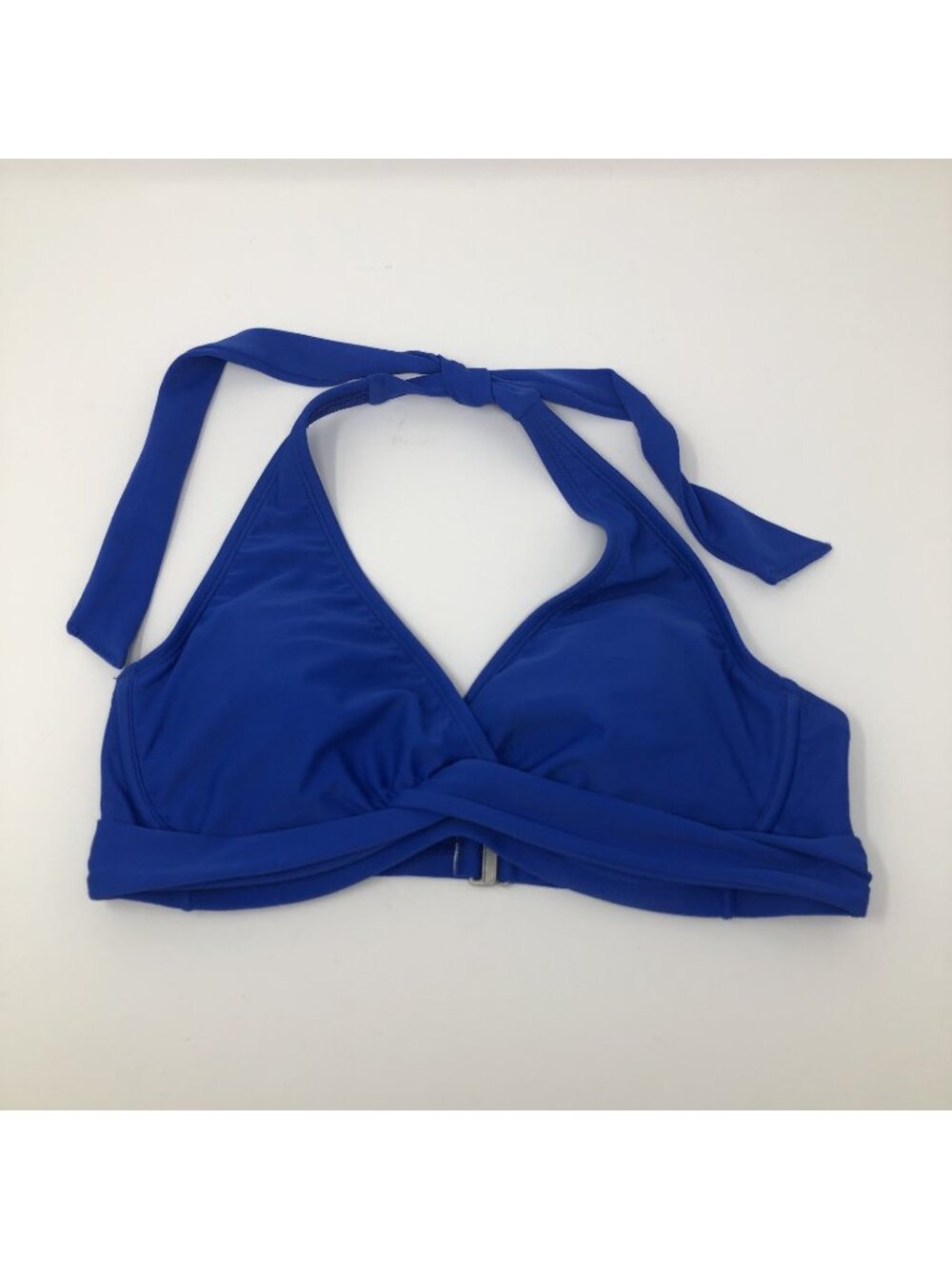 Athleta Tara Halter Bikini Swim Top Size 34 B/C Caspian Blue Underwire